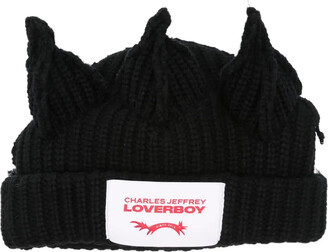 帽子 CHARLES JEFFREY LOVERBOY HAT Charles Jeffrey Loverboy Crown-Detail Beanie Hat - ShopStyle