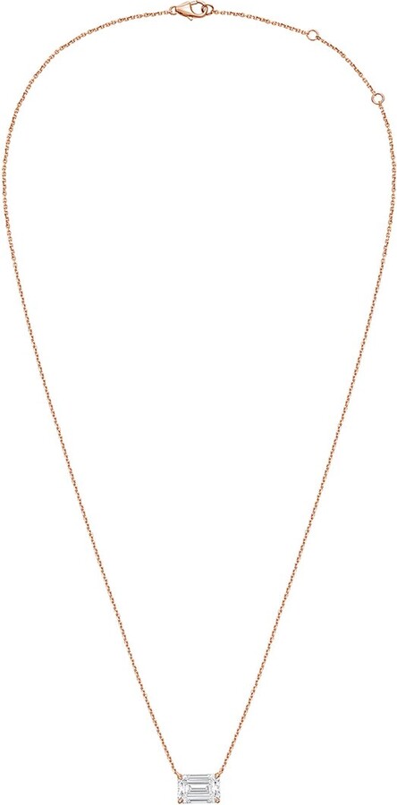 Diana M Lab Grown Diamonds Diana M. 14K Rose Gold 4.00 Ct. Tw. Lab-Grown Diamond Pendant Necklace