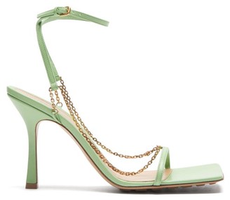 Bottega Veneta Stretch Chain-strap Leather Sandals - Light Green
