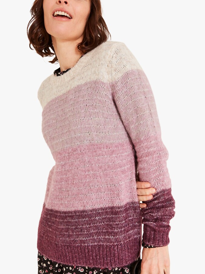 Fat Face FatFace Ombre Colour Block Jumper, Pale Iris ShopStyle