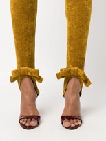 Thumbnail for your product : Viktor & Rolf Bow-Detail Velvet Stirrup Leggings