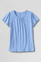 Thumbnail for your product : Lands' End Girls' Plus Short Sleeve Gathered Neck T-shirt