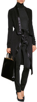 Thumbnail for your product : Donna Karan Draped Cardigan with Leather Trim Gr. S