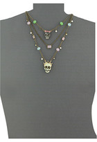 Thumbnail for your product : Betsey Johnson Pet Shop Vintage Skull Illusion Necklace