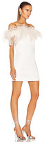 Thumbnail for your product : Saint Laurent Feathers Mini Dress in White