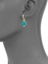 Thumbnail for your product : Jude Frances Lisse Diamond, Turquoise & 18K Yellow Gold Round Earring Charms