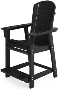 Hokku Designs Adirondack Style Counter Chair – Stylish Hdpe Poly Lumber For Dining Patio And Garden Comfort