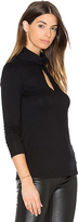 Thumbnail for your product : Haute Hippie Long Sleeve Keyhole Turtleneck Top