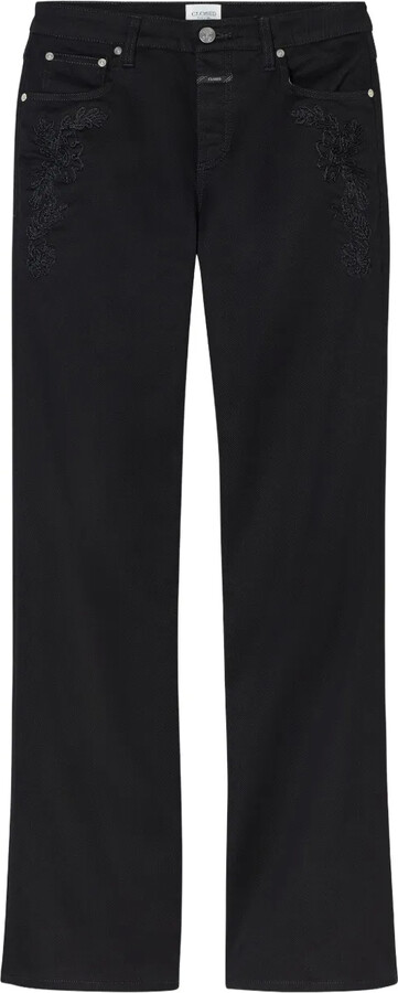 Closed Embroidered High-Rise Jeans