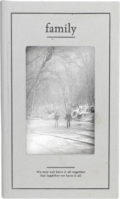 4x6 Inch Bordered Picture Frame White Wood, MDF, Metal & Glass by Foreside  Home & Garden