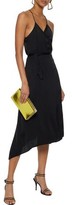 Thumbnail for your product : Enza Costa Printed Satin Midi Wrap Dress