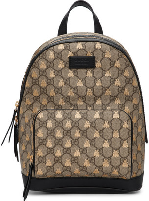 Gucci Beige GG Supreme Bestiary Backpack