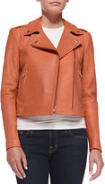 Thumbnail for your product : Neiman Marcus Asymmetric-Zip Leather Moto Jacket