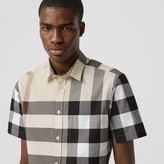 Thumbnail for your product : Burberry Short-sleeve Check Stretch Cotton Poplin Shirt