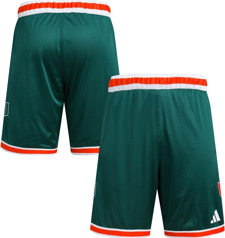 adidas Men's Green Miami Hurricanes Swingman Replica Basketball Shorts