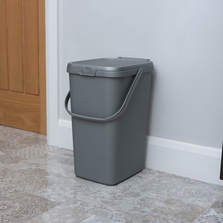 Dunelm Stackable 18L Plastic Bin Grey ShopStyle Kitchen Storage