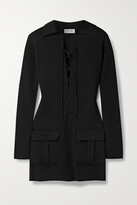 Thumbnail for your product : Saint Laurent Lace-up Cashmere Mini Dress