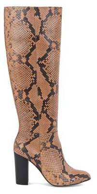 Mint Velvet Faith Snake Leather Knee Boots