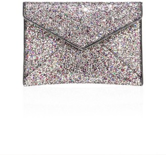 Rebecca Minkoff Leo Glitter Leather Envelope Clutch