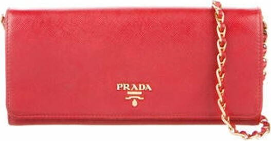 Prada Saffiano Wallet on Chain - ShopStyle