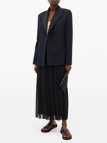 Thumbnail for your product : The Row Magda Pleated Georgette Midi Skirt - Black