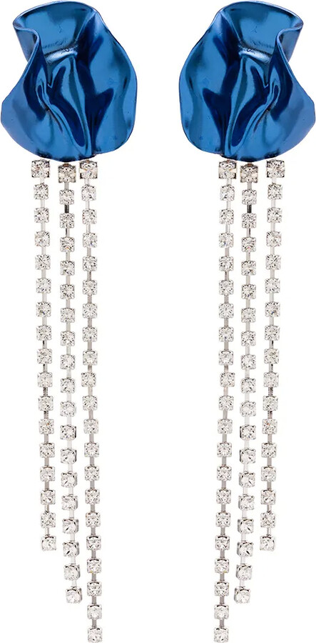 Sterling King Georgia crystal-embellished drop earrings