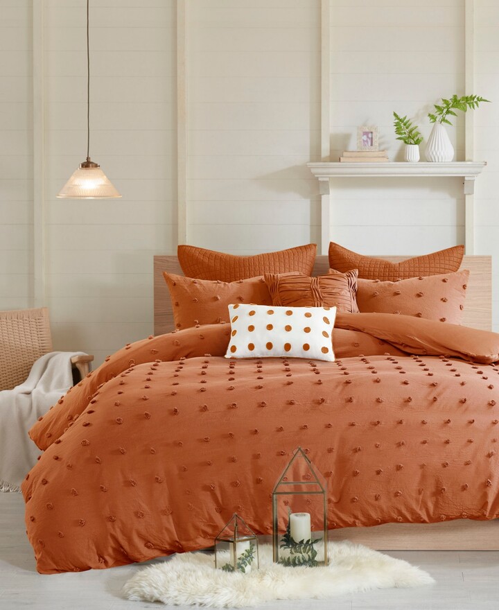 Intelligent Design Brooklyn Jacquard Cotton 7-Pc. Duvet Cover Set, Full/Queen
