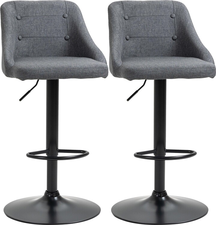 Modern Swivel Bar Stools Set of Adjustable Height Bar Chairs