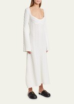 Thumbnail for your product : Chloé Cable Knit Wool Cashmere Maxi Dress