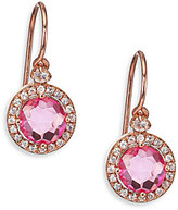 Thumbnail for your product : Suzanne Kalan Pink Topaz, White Sapphire & 14K Rose Gold Drop Earrings
