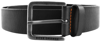 BOSS ORANGE Leather Jeek Belt Black