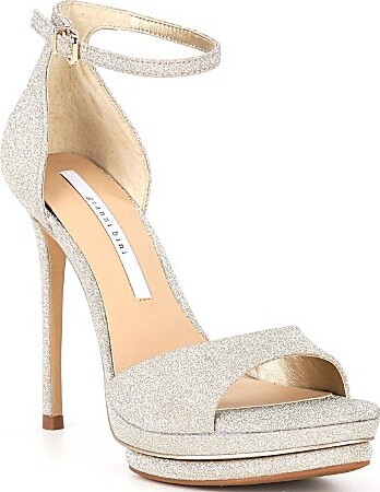Gianni Bini Nessie Glitter Ankle Strap Platform Dress Sandals