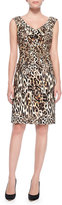 Thumbnail for your product : Laundry by Shelli Segal V-Neck Leopard-Print Sheath Dress