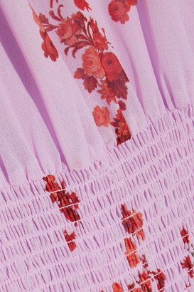 Preen Line Gilda Ruffle-trimmed Floral-print Chiffon Maxi Dress