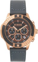 Thumbnail for your product : VERSUS Versace VERSUS by Versace Admiralty Chronograph Leather Strap Watch, 44mm
