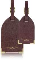 Thumbnail for your product : Aspinal of London Set of 2 Burgundy Saffiano Luggage Tags