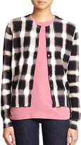 Thumbnail for your product : Marc by Marc Jacobs Blurred Gingham Cotton Cardigan