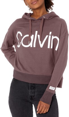 Calvin Performance Calvin Logo Cropped Boxy Hoodie - ShopStyle