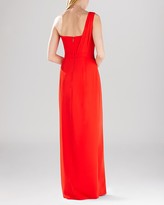 Thumbnail for your product : BCBGMAXAZRIA Gown - Kristine One Shoulder with Cascade Peplum & High Slit