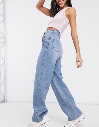 And other stories & Dear cotton 90s cut jeans in mid wash - MBLUE