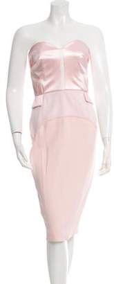 Prabal Gurung Strapless Midi Dress Pink Strapless Midi Dress