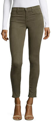 J Brand Luxe Sateen Mid-Rise Skinny Pant