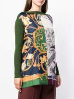 Thumbnail for your product : Ferragamo satin-panelled jumper