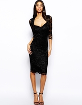 Thumbnail for your product : Zack John Lace Midi Dress With Sweetheart Neckline