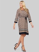 Thumbnail for your product : M&Co Izabel Curve geo print shift dress