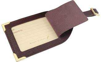 Aspinal of London Set of 2 Burgundy Saffiano Luggage Tags