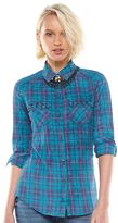 Thumbnail for your product : Rock & Republic studded plaid shirt - women's
