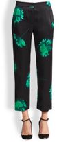 Thumbnail for your product : Nina Ricci Floral-Print Silk Pajama Pants