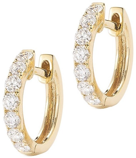 CZ Fashion Chic Hoops Dangle Earrings 18K 22K Yellow Gold GP Jewelry GT19 Details about   Look