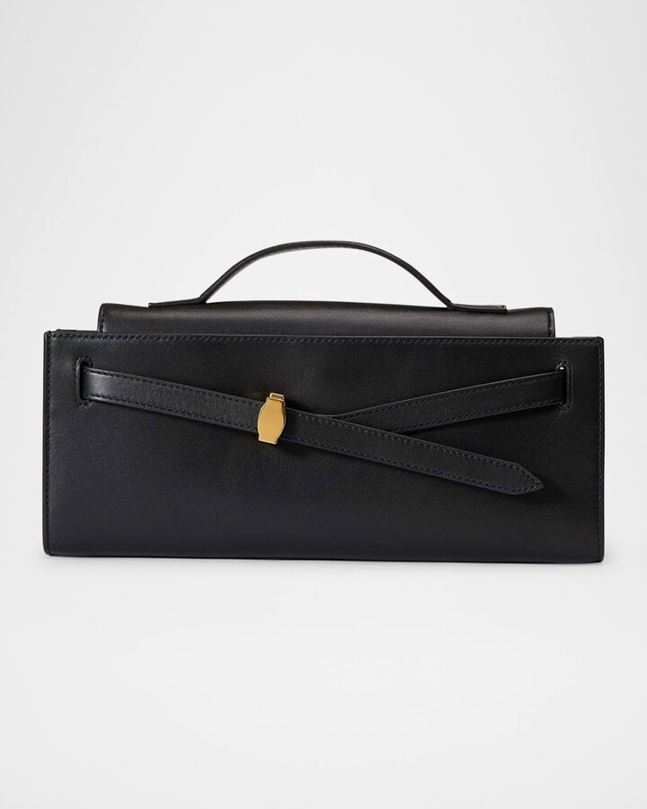 Veronica Beard Dash Belt Leather Clutch Bag